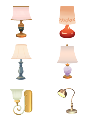 灯具台灯卡通设计模板 创意无限，免费获取PSD格式2000像素资源